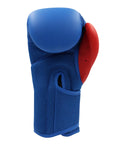 A blue and red kids' boxing glove.