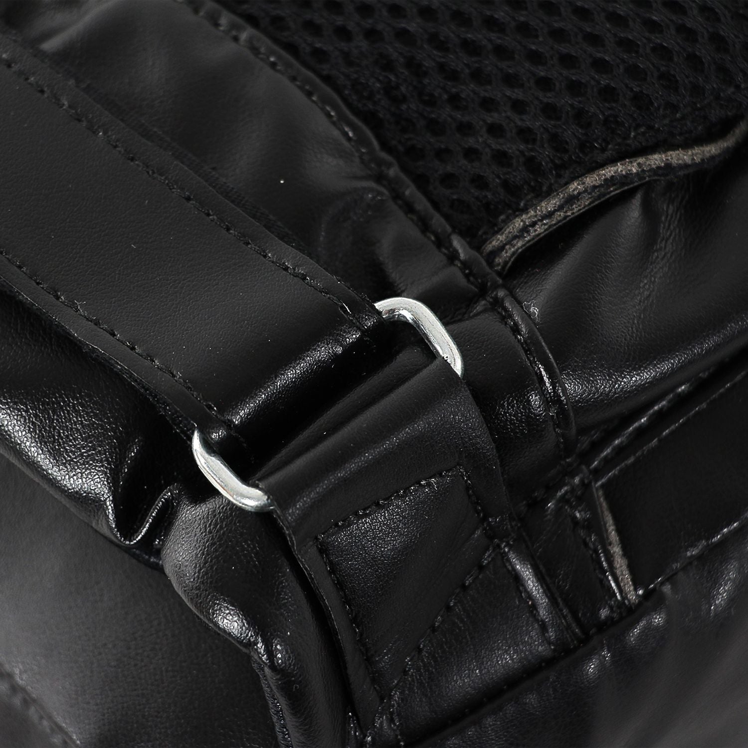 Close up of a black glove, part of adidas FLX 3.0 square micro mitts.