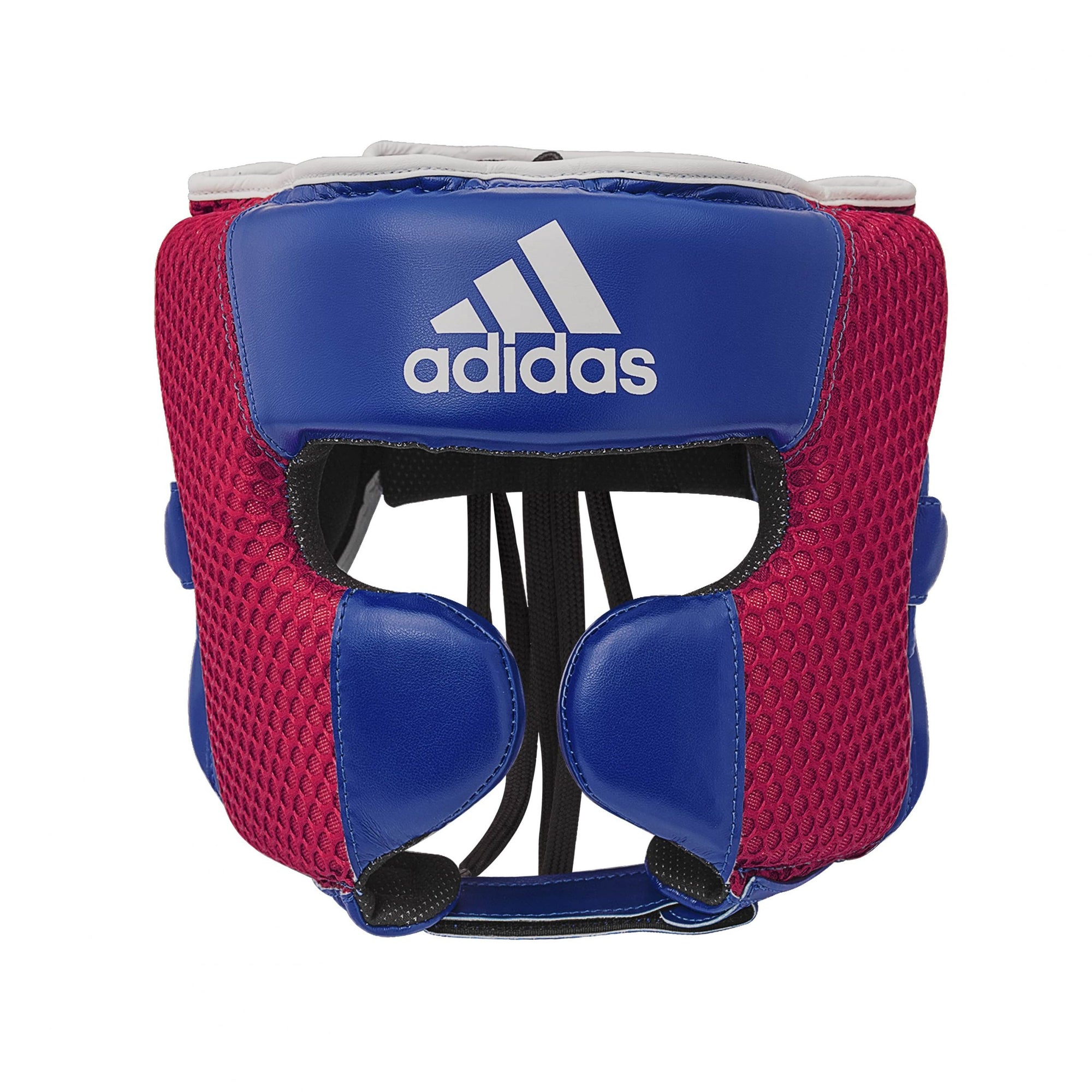 Blue and red boxing headgear.