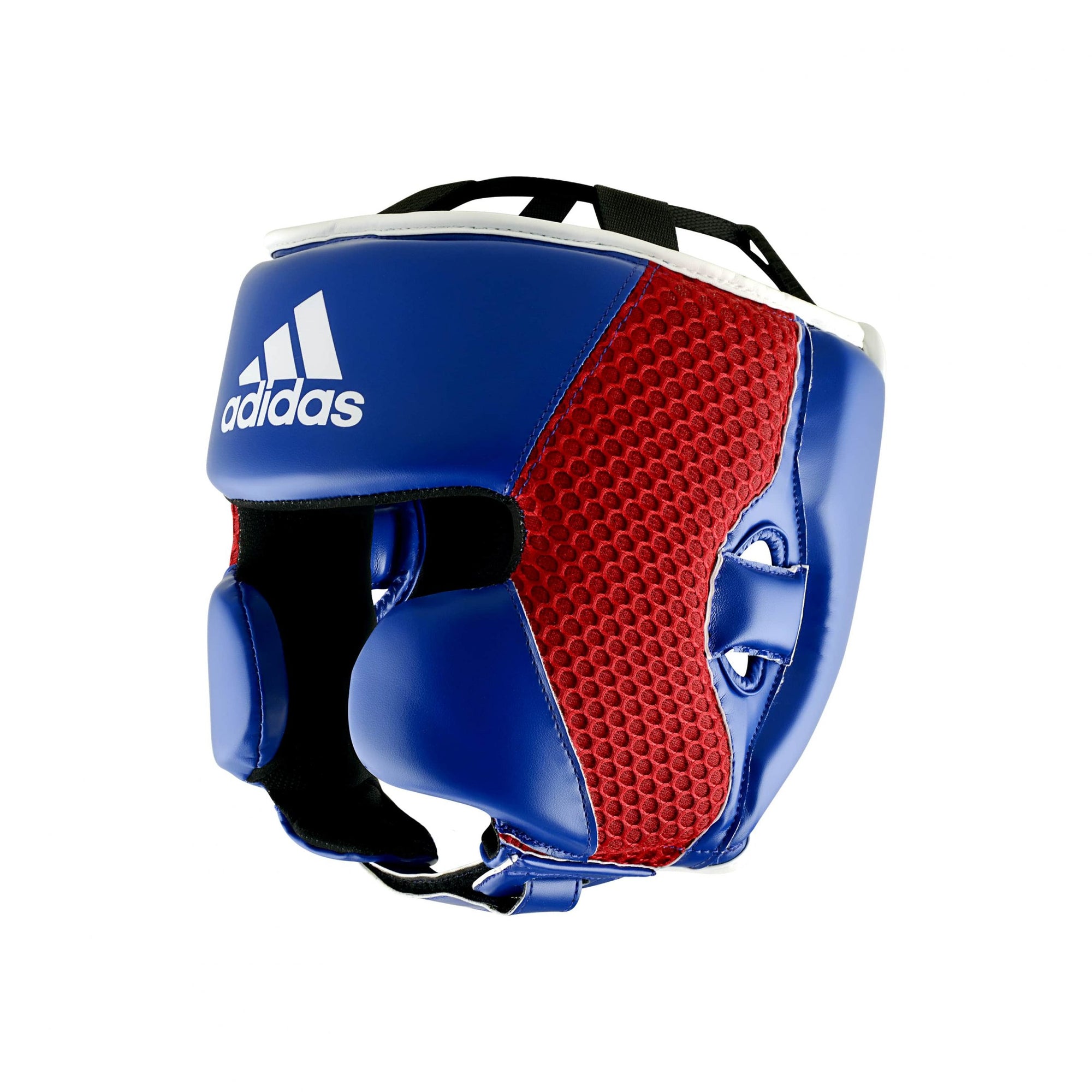 Blue and red boxing helmet from Adidas Hybrid 150 series.