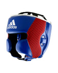 Blue and red boxing helmet from Adidas Hybrid 150 series.