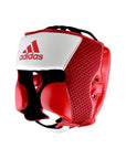 Adidas boxing helmet in red and white color.