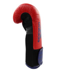 Red and black Adidas hybrid boxing glove.