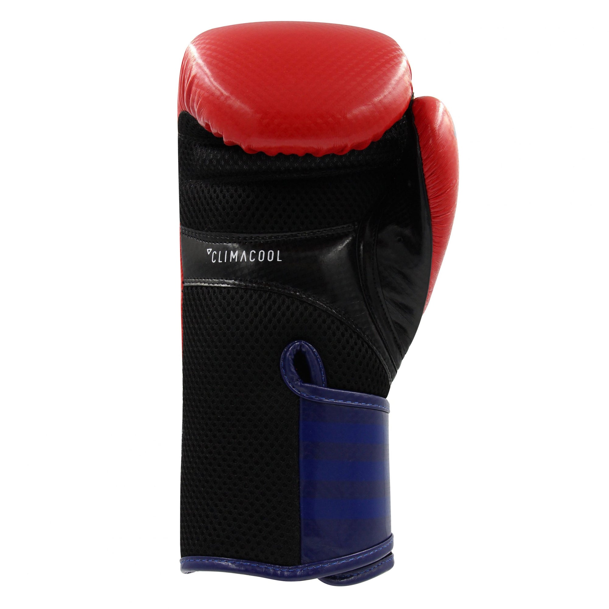 Red and black Adidas hybrid boxing glove.