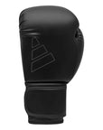 Black boxing glove from Adidas Hybrid 80 training series.