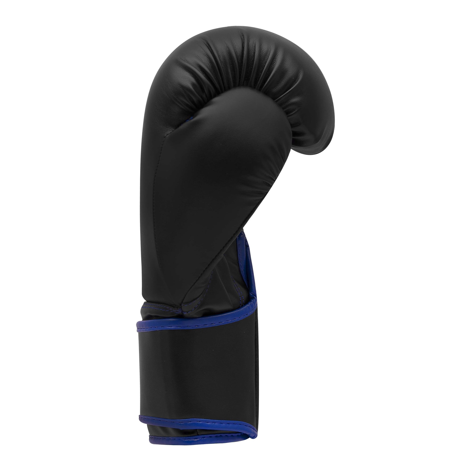 Black and blue Adidas Hybrid 80 boxing glove, 10 oz weight.