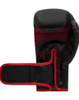 Black and red Adidas Hybrid 80 boxing glove, 10 oz.