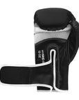 Black and white boxing glove, Adidas Hybrid 80 Training Gloves.