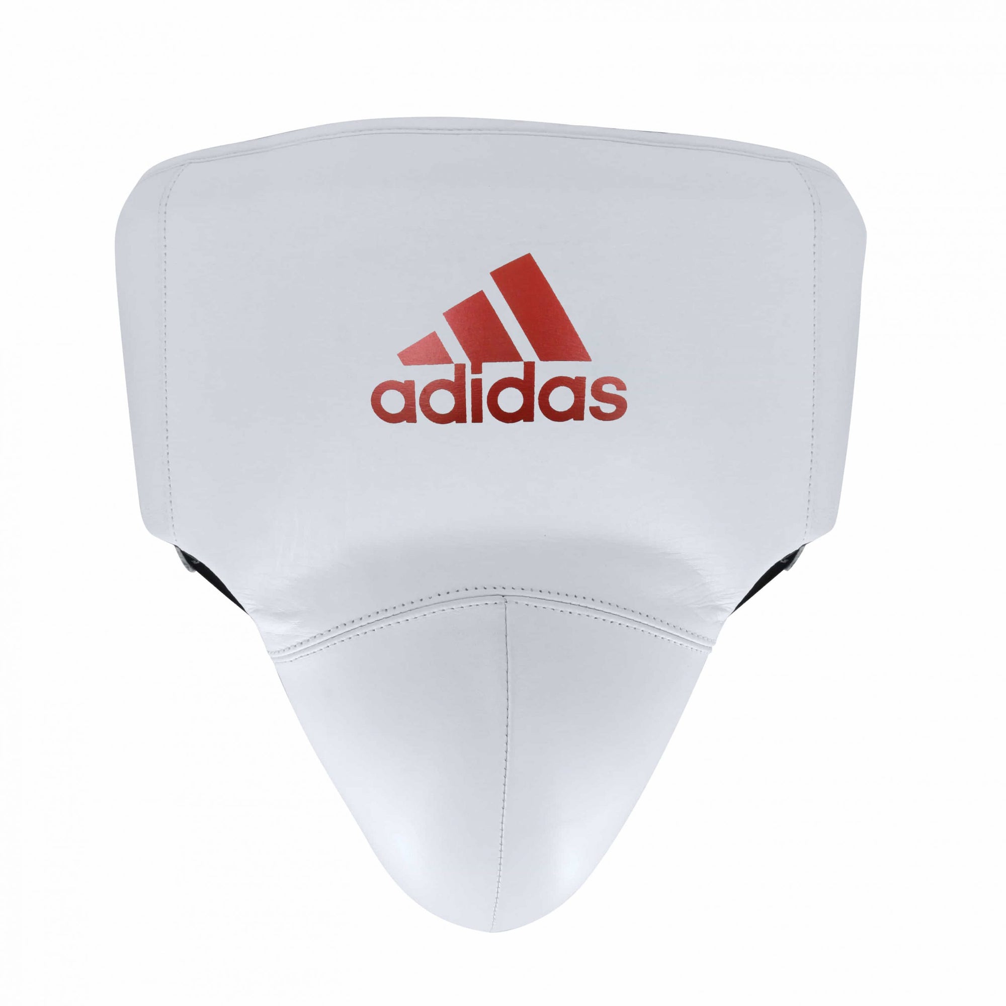 White boxing pad with red adidas logo.