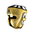 Gold and silver boxing helmet for men and women, size L.