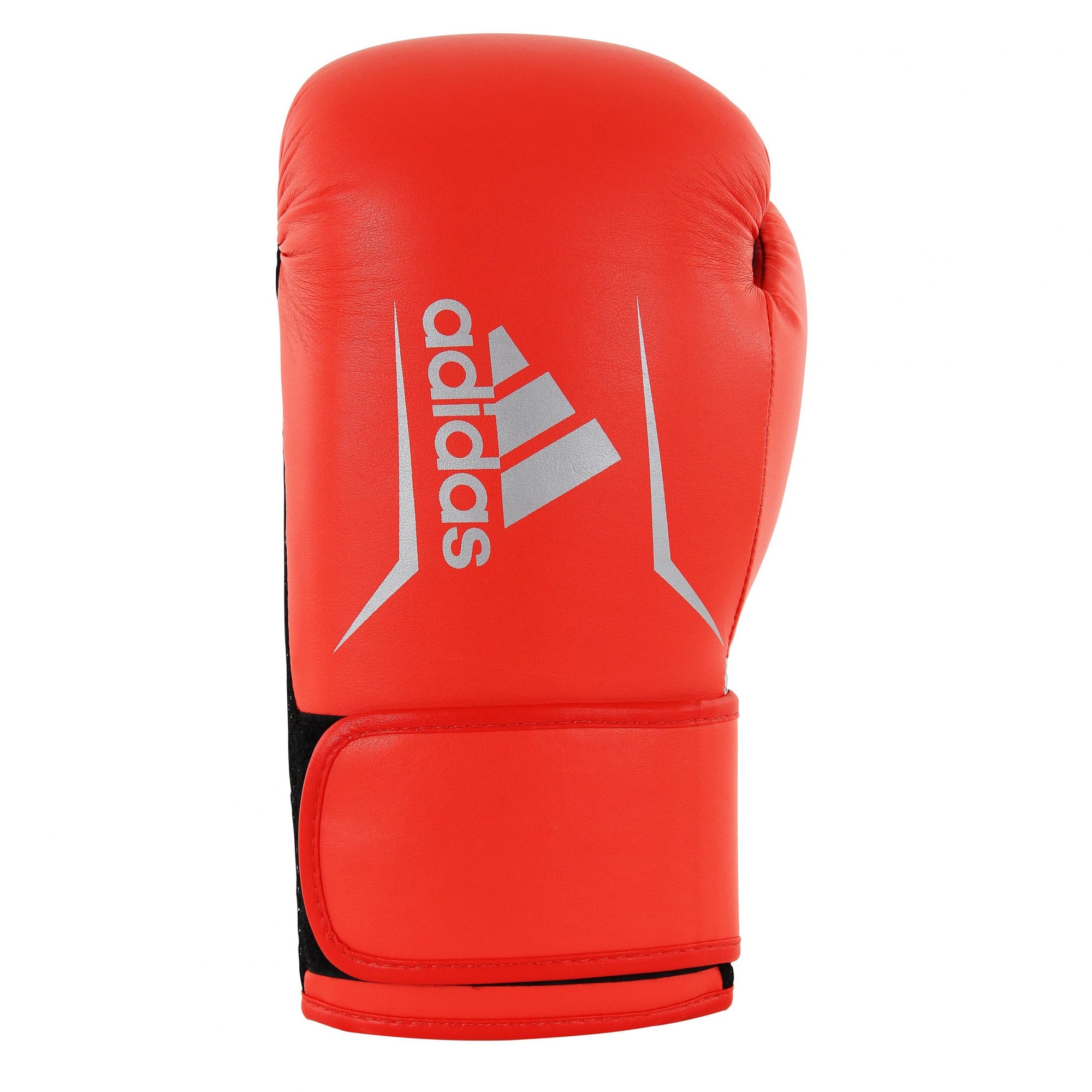 Red boxing glove with white logo, side view, 12 oz.