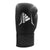 Black boxing glove with white logo.