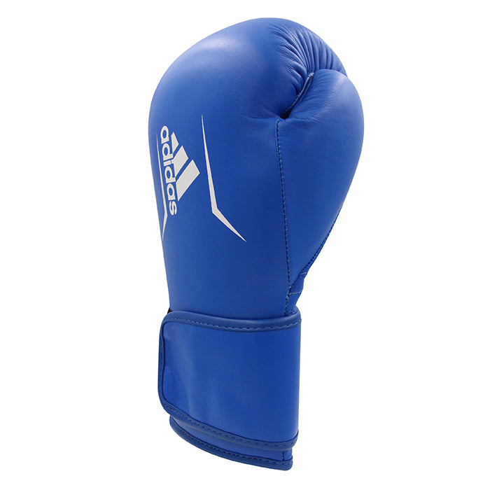 Blue adidas Speed 175 leather boxing glove.