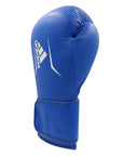 Blue adidas Speed 175 leather boxing glove.