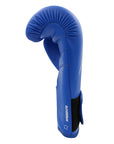 Blue boxing glove on a white background.