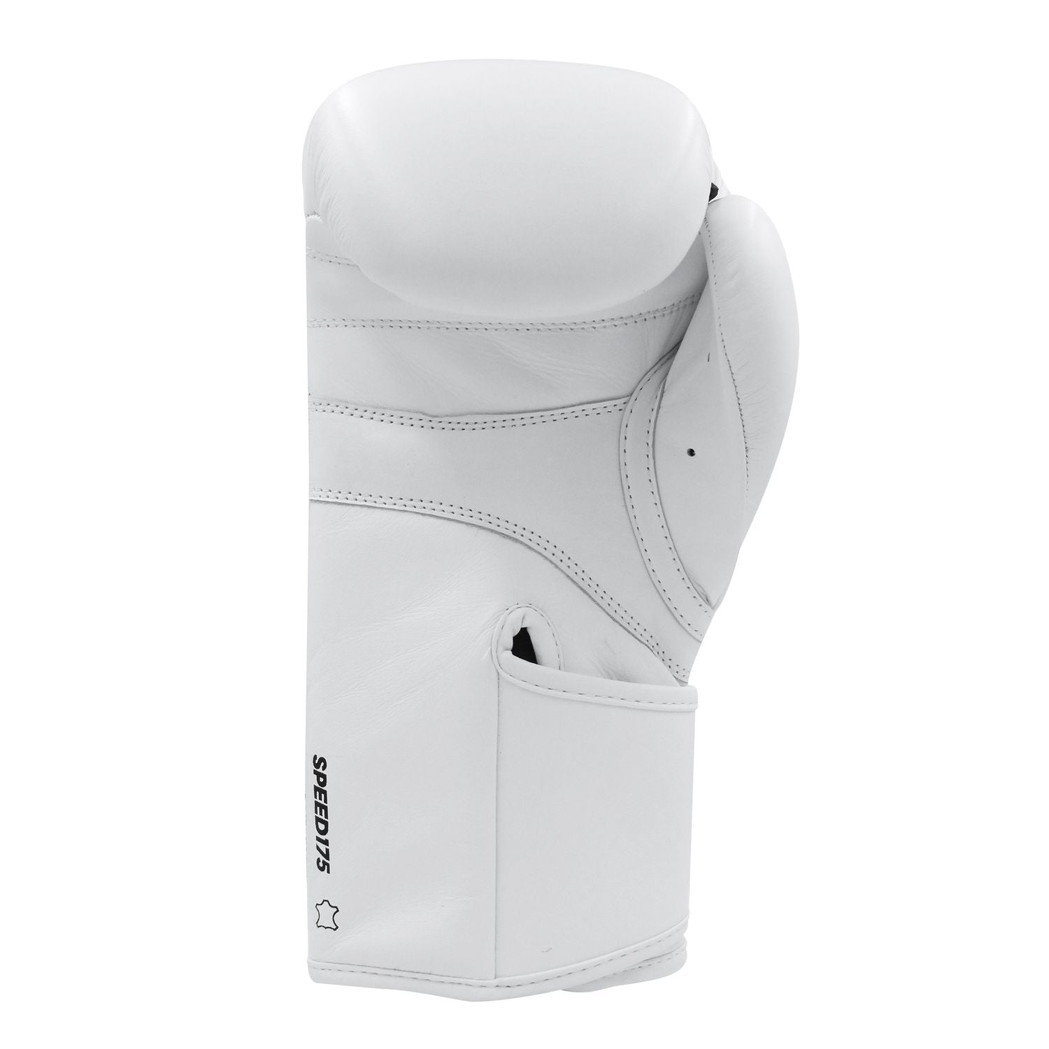 White adidas boxing glove for advanced athletes.