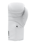 White adidas boxing glove for advanced athletes.