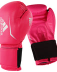 Pair of pink boxing gloves for men and women.