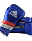 Pair of adidas Adi-Speed 501 boxing gloves in Red/White/Green, 18 oz weight.