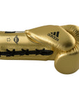 Gold boxing glove with black laces, Adidas Adi-Speed 500.