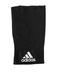 Black wrist protector with adidas logo.