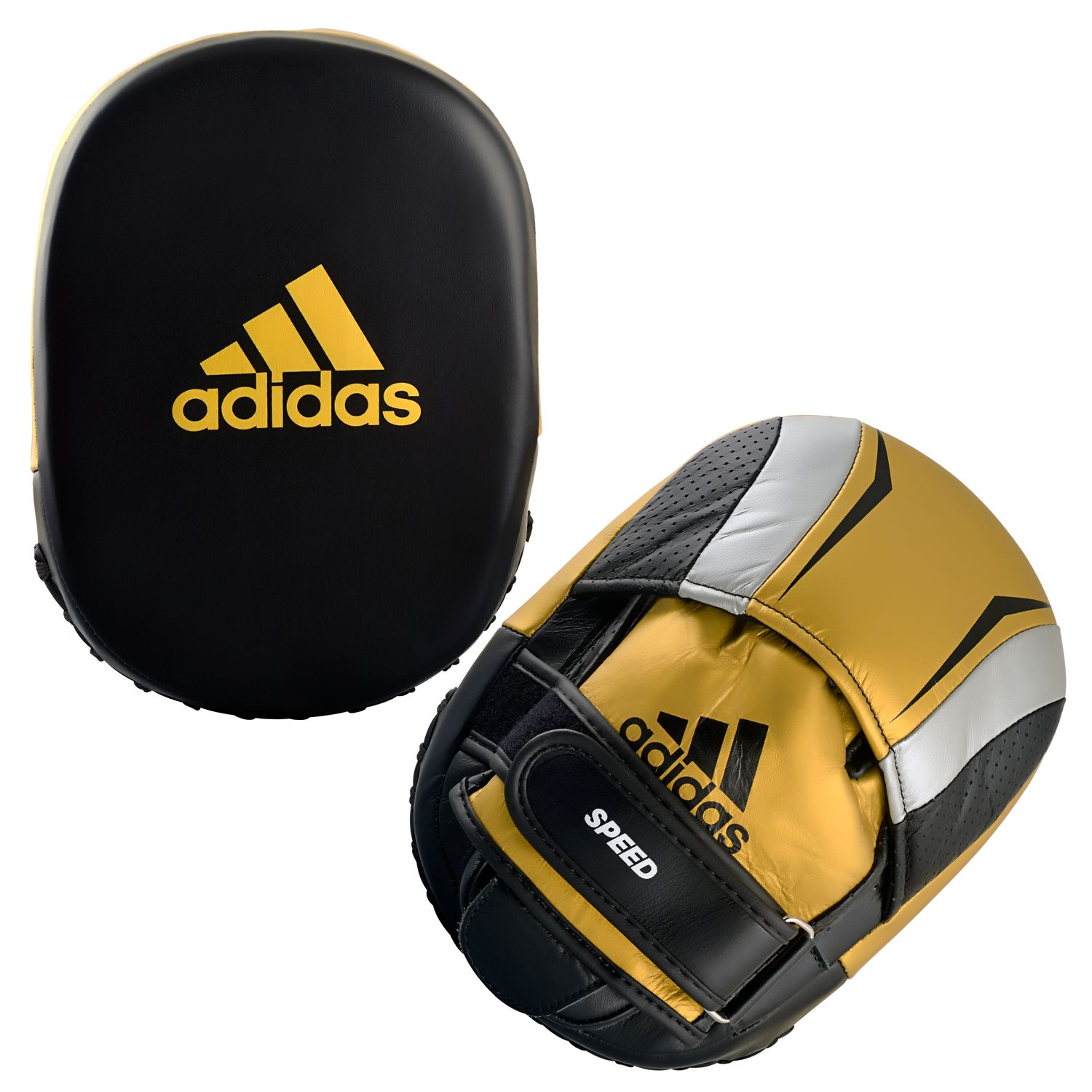 Black and gold boxing mitt design.