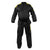 Black and yellow Adidas taekwondo uniform with stripes.