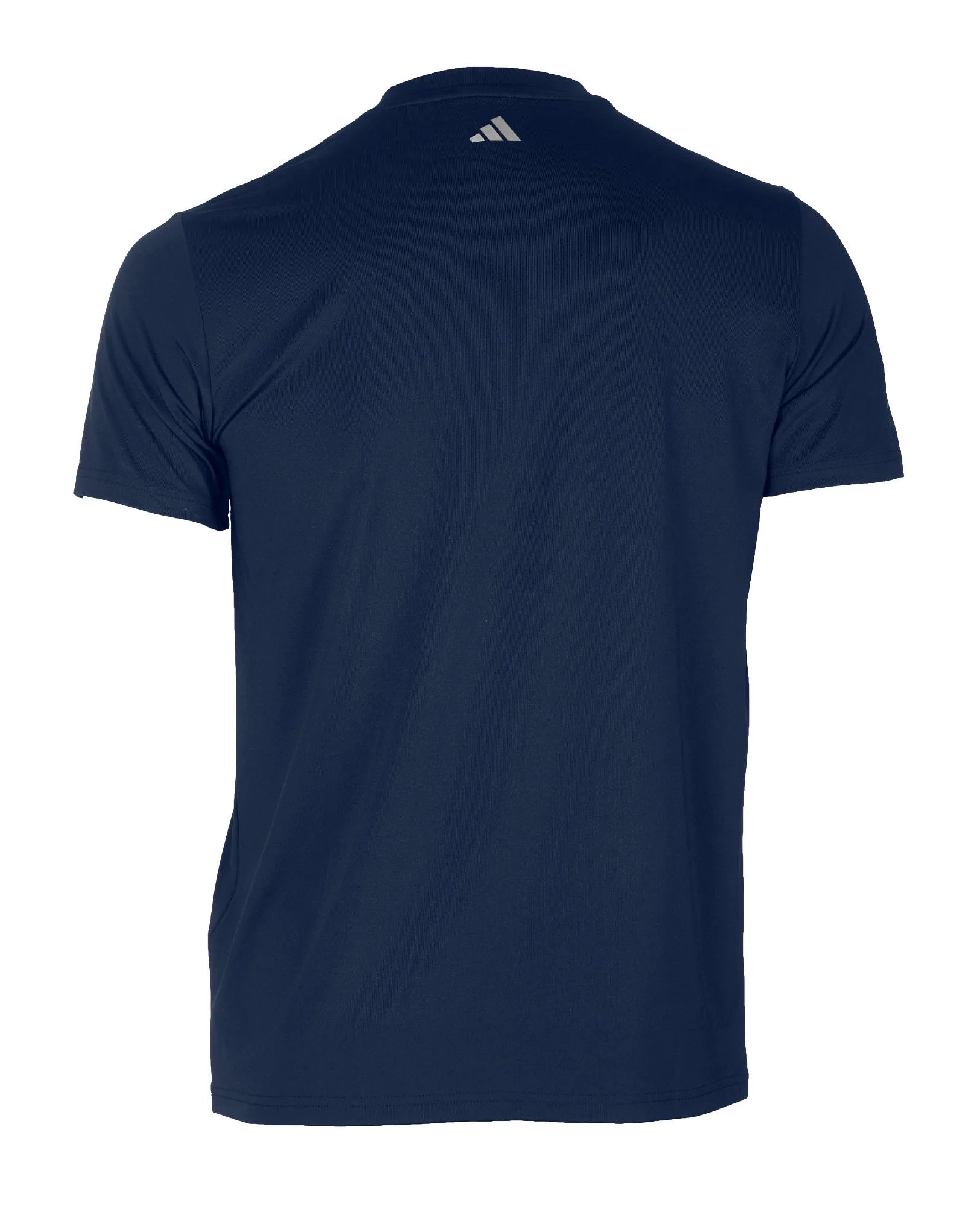 Blue Adidas drifit T-shirt with white logo, large size.