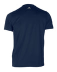 Blue Adidas drifit T-shirt with white logo, large size.