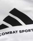 Close up of Adidas Dri Fit logo on shirt, adult XXXX-Large.