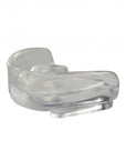 Clear plastic mouthguard by Adidas, adjustable for sports use.