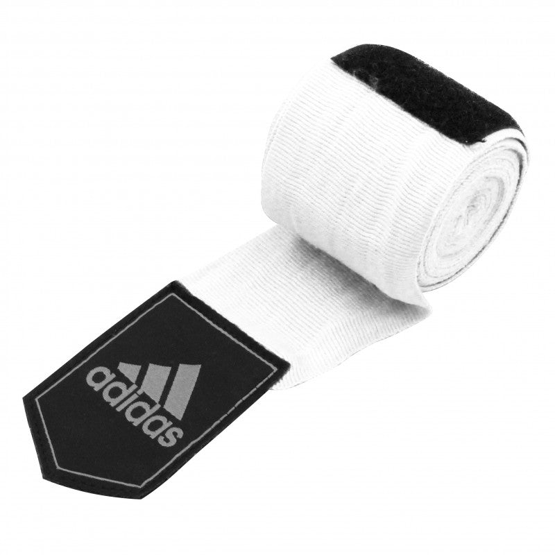 Adidas boxing hand wrap in white and black.