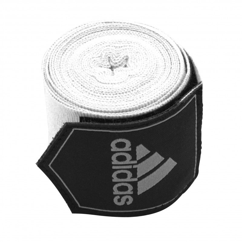 Roll of adidas white boxing hand wrap.