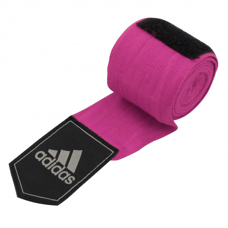 Pink and black boxing bandage, 4.5m in length.