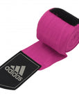 Pink and black boxing bandage, 4.5m in length.