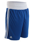 Blue and white adidas boxing shorts, IBA approved, size L.