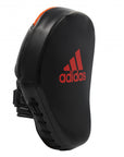 Black boxing glove featuring red Adidas logo.