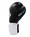 Black and white Adidas Hybrid 100 boxing glove for women.