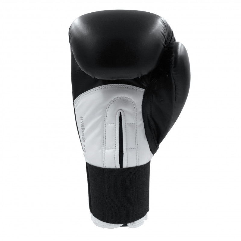 Black and white Adidas women&#39;s boxing glove.