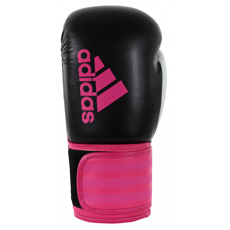 Black and pink adidas women&#39;s boxing glove from Hybrid 100 series.