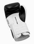 Adidas Hybrid 200 black and white boxing glove.