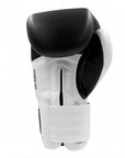 Adidas Hybrid 200 black and white boxing glove.