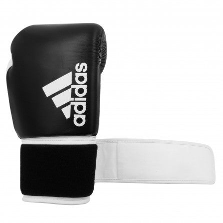 Black and white boxing glove, adidas Hybrid 200.