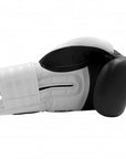 Adidas Hybrid 200 black and white boxing glove.