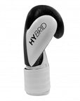 Adidas Hybrid 200 boxing glove with a white cover.