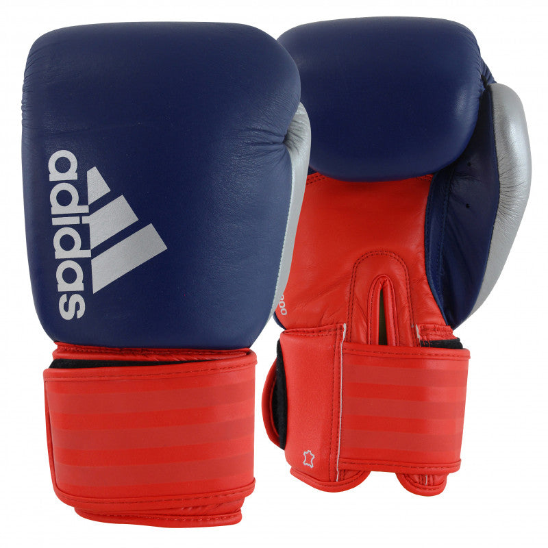 Pair of Adidas Hybrid 200 leather boxing gloves.