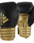 Pair of adidas Hybrid 200 leather boxing gloves.