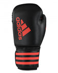 Black and red boxing glove, adidas Hybrid 50 series.