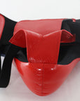 Red and black Adidas boxing groin protector.