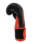 Black and red adidas Hybrid 100 boxing glove.